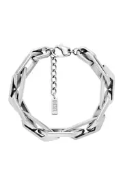 [Diesel] Diesel - Stainless Steel Chain Bracelet - Bracelets - Unisex - Silver UNI Silver