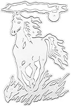 1 Pc Horse Die Cut for Card Making, Dies for Card Making, Horse Metal Cutting Dies Congratulations Die Cuts Happy Birthday Embossing Stencils Template for DIY Scrap-Booking Decor,Scrapbooking Die-Cuts