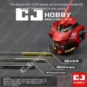 for MG 1/100 Sazabi ver ka Model CJ Energy Cable Tube Pipe Metal Part Set MSN-04