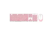 TF770 2.4G Wireless Keyboard Mouse Combo Retro Punk Round Keycap Comfortable Mute