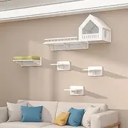 Solid Wood Cat Wall Climbing Set with Shelves & Hideouts –10kg Capacity, Includes Arc Nest, Tree Tunnel, 3 Platforms & Air Bridge
