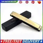 24 Holes Portable Harmonica C Key Standard Harmonica Party Favors (Gold) #AU