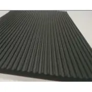 Ideal 1m Black Fine Rib Rubber Matting Sheet