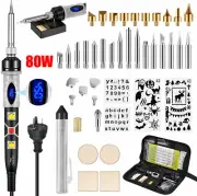 45IN1 Soldering Iron 80W Pyrography Temperature Adjustable Engraving Carving Art