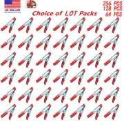 256 128 Lots 2"/4" Inch Red Metal Spring Clamps Heavy Duty Clips PVC Coated Tips