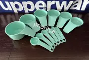 Tupperware Kitchen Tool Measuring Cup Spoon 12pc Set Blue Teal Mint Green New