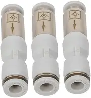 Homoyoyo 3pcs One Way Check Valve Push to Connect Air Fitting Backflow Prevention Versatile Compatibility for Gas Systems for Professional Home Use