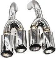 Silver Car Rear Exhaust Muffler Tip Tips Compatible For Benz W463 G Class G500 G55 G63 Sport 2007-2015