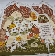 Vintage Fabric Panel Cabbage Patch Kids Doll Pillow Easy Cut-n-Sew 1983 Cpk Sew
