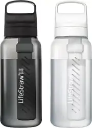 Nordic Noir & Clear 1L Filter Bottles - Clean Water for On-the-Go Hydration