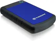 Transcend Military Drop Tested 2 TB USB 3.0 H3 External Hard Drive (TS2TSJ25H3B),Blue