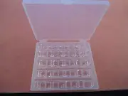 BOX OF 25 BOBBINS CLEAR PLASTIC Husqvarna Viking Emerald 116,118,183,203