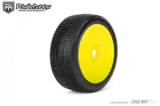 Powerhobby Lesnar 1/8 Buggy Mounted Tires Yellow Dish Wheels (2) Ultra Soft