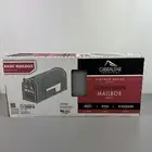 NIB Gibraltar Industries ST100000 Steel Grayson Post Mount Mailbox Textured Gray