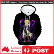 The Seven Deadly Sins Hoodie Meliodas Cosplay Sweatshirts Pullover Jacket Coat
