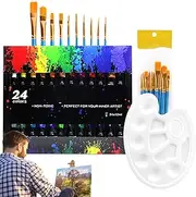 Pocket Painter Watercolour Travel Set - Acrylic Paint Set, Portable Palette Travel Set | Watercolour Painting Set with 24 Shades, Travel Watercolour Craft Painting for Beginners, Art Lovers, Crafters