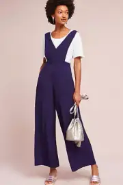 NWT Anthropologie Apron Wide-Leg Jumpsuit by Maeve sz 12