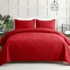 Whale Flotilla Quilt Set Full/Queen Size, 3-Piece Soft Lightweight Modern Geomet
