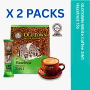 2X Authentic Old Town 3-In-1 Instant Hazelnut White Coffee Breakfast 15's x 38g
