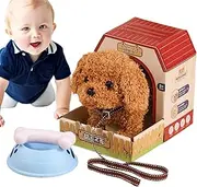 Walking Puppy | Electronic Interactive Pet,Electronic Interactive Walking Barking Tail Wagging Animals Dog with Rope for Kids, Toddler