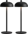 Cordless LED 12" Small Table Lamps Set of 2, Modern Portable Desk Lamp, 3 Color