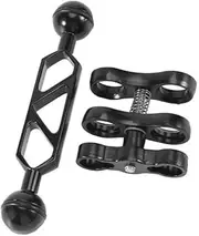 XhWser Ultra-Light Dive Fill Light arm Double Ball Head arm Butterfly Clip Arm + Butterfly Clip Set Premium and Durable New Replacement Parts for go pro, brack