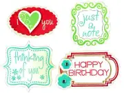 Sizzix Framelits Birthday & Frames.set #658206 Retail $29.99 8 PK with stamps!!