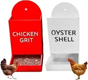 Chicken Grit And Oyster Shell Feeder, Water Dispense For Hens, Hanging Chicken Feeders Trough Dispenser Water Dispense, For Farm Backyard Outdoor Indoor