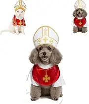 Dog Pope Costume, Pope Hat for Dog, CatPope Hat, for Dogs Playing, Entertainment (L)