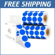 10 Rolls of Durable Blue 1-Inch Color-Code Dot Stickers for Easy Labeling