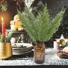 10pcs Handmade Christmas Pine Branches Cypress Sprigs Branches Christmas Tree