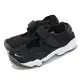 Nike 休閒鞋 Air Rift BR 運動 女鞋 忍者鞋 魔鬼氈 流行 球鞋 黑 白 848386001 848386-001 22cm BLACK/WHITE