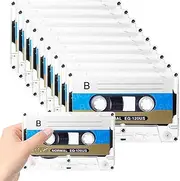 Audio Cassettes Empty, Pack of 10 Low Noise Audio Cassettes, 90 Min Low Noise Music Cassette, Audio Cassette Empty Cassette Tapes, Music Cassettes Empty for Lectures, Seminars, Everyday Recordings