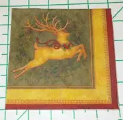 Two Decorative Cocktail Napkins for Decoupage "Holly Deer"