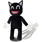 Black Cartoon Cat Plush - Soft Embrace Animal Stuffed Toy for Kids