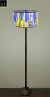 JT Tiffany Stained Glass Elle Victory Large Shade Floor Lamp Art