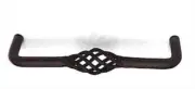 5" Forged Iron Collection Bird Cage Wire Pull Flat Black