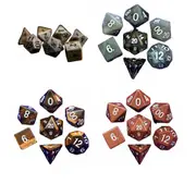 [Metallic Dice Games] MDG Polyhedral Dice Set 16mm - Goldstone