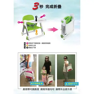 贈矽膠圍兜【英國Apramo】QTI Flippa摺疊式兒童餐椅(7色)寶寶餐椅-miffybaby