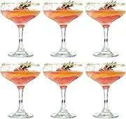 Super Margarita Daiquiri Manhattan Martini Glass Drinking Set Cocktail Set of 6 Classic Martini Glasses 5 Ounce Ideal for Home Bar Parties and Entertaining