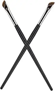 ERINGOGO 2Pcs Angled Eyeliner Brush Flat Makeup Brush for Precise Application for Eyebrows and Concealer Ergonomic Handle for Effortless Use for Women and Makeup