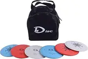 Disc Golf Starter Set - 2 Putter, 2 Mid-Range, 2 Driver, Mini Disc, Towel With Bag