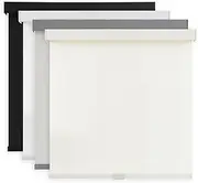 [AOSKY] Light Filtering Roller Shades Cordless Blinds for Windows, Free-Stop Shades with Valance, 99% Blackout, Thermal Insulated Fabric, UV Protection, Natural Woven Blinds（28" W x 72" H, Beige）