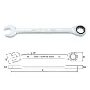 Toptul 11/16in Reversible Ratchet Combination Spanner