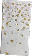 Elegant 2pcs Star Printing Table Covers Disposable Party Tablecloths Stain-Proof for Easy Cleanup for Festival Celebrations