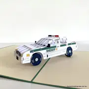 Sheriff Police Car Pop Up Card