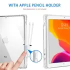 With Pencil Holder Case For iPad 9th 8th 7th Gen 10.2" Air Mini 2024 Clear Cover