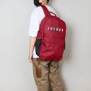 【NIKE 耐吉】後背包 Jordan Backpack 紅 黑 13吋 多夾層 喬丹 筆電包 雙肩包 背包(JD2413006AD-003)