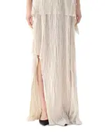 Jason Wu Collection Bicolor Pleated Asymmetrical Maxi Skirt