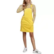 adidas Corduroy Dungaree Dress Overalls Womens Originals Comfy Cords Velvet Mini